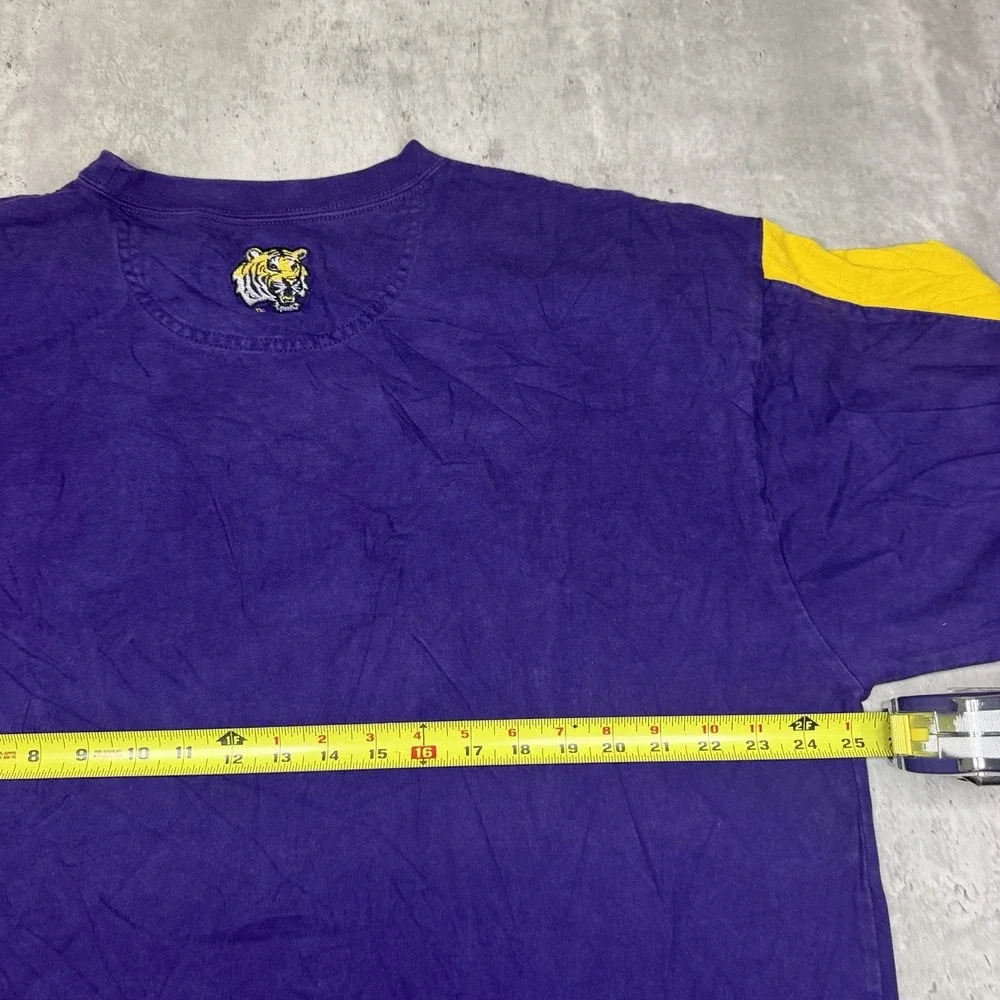 Pro player LSU Tigers Purple Embroidered Long Sleeve Sz XL University Essential